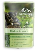 Hrană umedă pentru pisici Carpathian Pet Food Kittens Chicken in Sauce 24x80g