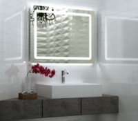 Oglindă baie cu iluminare LED O'Virro Bianca 100x120