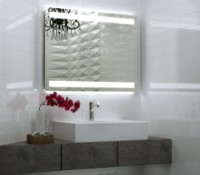 Oglindă baie cu iluminare LED O'Virro Camelia 100x120