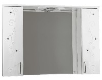 Шкаф с зеркалом Mashtab Cristal 1610 1000x200x720mm White