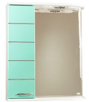 Шкаф с зеркалом Mashtab Modern 5706 600x200x720mm White/Green