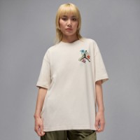 Tricou de dame Nike Jordan Flight Oversized Graphic Light Orewood Brown, s.XS