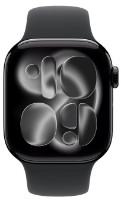 Смарт-часы Apple Watch Series 11 GPS 46mm Jet Black Aluminium Case with Black Sport Band M/L (MEUX4)