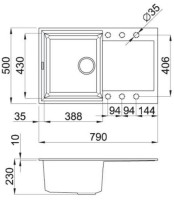 Кухонная мойка Elleci Easy 300 48 Cemento (LGY30048) фото №2 — интернет-магазин Desire.md