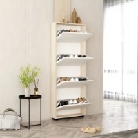 Rafturi pentru pantofi Mobildor-Lux Leo Slim 100x16x164 Oak Sonoma/White (00012972) imaginea #2 — magazin online Desire.md