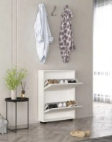 Rafturi pentru pantofi Mobildor-Lux Leo Slim 100x16x86 White (00012963) imaginea #2 — magazin online Desire.md