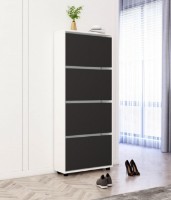 Rafturi pentru pantofi Mobildor-Lux Leo Slim 60x16x164 White/Anthracite (00013577)