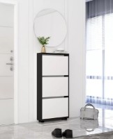Rafturi pentru pantofi Mobildor-Lux Leo Slim 80x16x125 Anthracite/White (10008954)