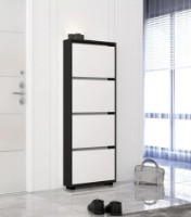Rafturi pentru pantofi Mobildor-Lux Leo Slim 80x16x164 Anthracite/White (10008576) imaginea #1 — magazin online Desire.md