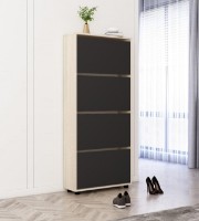 Rafturi pentru pantofi Mobildor-Lux Leo Slim 80x16x164 Oak Sonoma/Anthracite (00013616) imaginea #1 — magazin online Desire.md