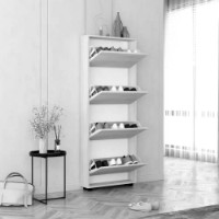 Rafturi pentru pantofi Mobildor-Lux Leo Slim 80x16x164 Oak Sonoma/Anthracite (00013616) imaginea #2 — magazin online Desire.md