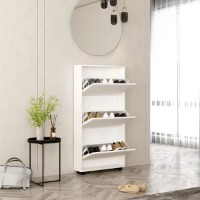 Rafturi pentru pantofi Mobildor-Lux Leo Slim 90x16x125 White (10008557) imaginea #2 — magazin online Desire.md