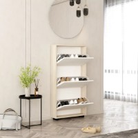 Rafturi pentru pantofi Mobildor-Lux Leo Slim 90x16x125 Oak Sonoma/White (10008559) imaginea #2 — magazin online Desire.md
