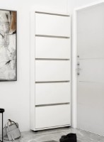 Rafturi pentru pantofi Mobildor-Lux Leo Slim 90x16x203 White (10008934) imaginea #1 — magazin online Desire.md