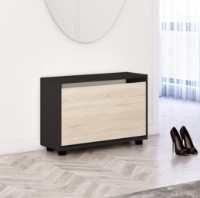 Rafturi pentru pantofi Mobildor-Lux Leo Slim 90x16x47 Anthracite/Oak Sonoma (00013646)