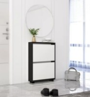 Rafturi pentru pantofi Mobildor-Lux Leo Slim 90x16x86 Anthracite/White (10008548) imaginea #1 — magazin online Desire.md