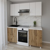 Bucătărie Smartex K1 180 White/Dark Oak (30004)