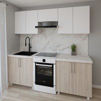 Bucătărie Smartex K1 220 White/Light Oak (30015)