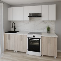 Bucătărie Smartex K1 240 White/Light Oak (30021)