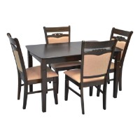 Комплект для столовой Evelin HV-27V Chocolate + 4 HV-3167 Chocolate/NV-3WP Brown