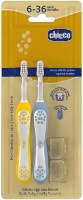 Periuta de dinti pentru copii Chicco Milk Teeth 6-36m Indigo/Mustard 2pcs