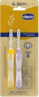 Periuta de dinti pentru copii Chicco Milk Teeth 6-36m Liliac/Mustard 2pcs