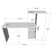 Masa de birou Trendy CT2-AW 152x120x40cm GTR001076 imaginea #4 — magazin online Desire.md