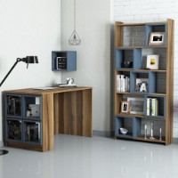 Masa de birou Trendy Cutie Walnut/Calcedony 120x65x75cm GTR001041 imaginea #1 — magazin online Desire.md