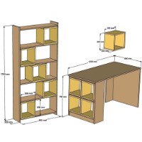 Masa de birou Trendy Cutie Walnut/Calcedony 120x65x75cm GTR001041 imaginea #2 — magazin online Desire.md