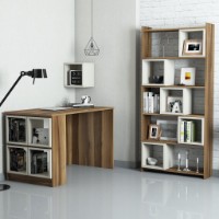 Masa de birou Trendy Cutie Walnut/Cream 120x65x75cm GTR001042 imaginea #1 — magazin online Desire.md