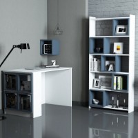 Masa de birou Trendy Cutie White/Blue 120x65x75cm GTR001045 imaginea #1 — magazin online Desire.md