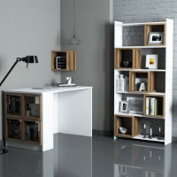 Masa de birou Trendy Cutie White/Walnut 120x65x75cm GTR001046 imaginea #1 — magazin online Desire.md