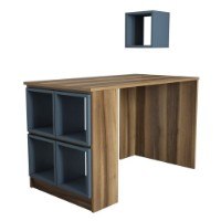 Masa de birou Trendy Cutie Walnut/Calcedony 120x75x65cm GTR001019 imaginea #3 — magazin online Desire.md