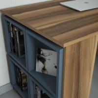 Masa de birou Trendy Cutie Walnut/Calcedony 120x75x65cm GTR001019 imaginea #4 — magazin online Desire.md