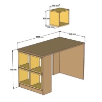 Masa de birou Trendy Cutie Walnut/Yellow 120x75x65cm GTR001022 imaginea #2 — magazin online Desire.md