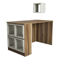 Masa de birou Trendy Cutie Walnut/Cream 120x75x65cm GTR001020 imaginea #3 — magazin online Desire.md