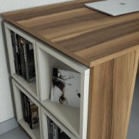 Masa de birou Trendy Cutie Walnut/Cream 120x75x65cm GTR001020 imaginea #4 — magazin online Desire.md