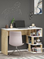 Masa de birou Trendy Dardanos White/Oak Sapphire 110x50x73.8cm GTR001095