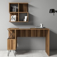 Masa de birou Trendy Extra 2 Walnut 120x60x78.8cm GTR001054 imaginea #4 — magazin online Desire.md
