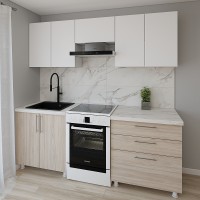 Bucătărie Smartex K2 220 White/Light Oak (30057)