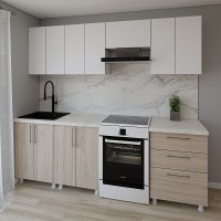 Bucătărie Smartex K2 240 White/Light Oak (30063)