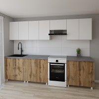 Bucătărie Smartex K2 300 White/Dark Oak (30082)