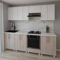 Bucătărie Smartex K3 240 White/Light Oak (30105)