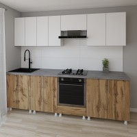 Bucătărie Smartex K3 260 White/Dark Oak (30112)