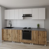 Bucătărie Smartex K3 280 White/Dark Oak (30118)