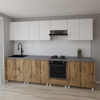 Bucătărie Smartex K3 300 White/Dark Oak (30124)