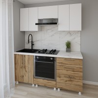 Bucătărie Smartex K4 180 White/Dark Oak (30130)