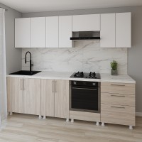 Bucătărie Smartex K4 260 White/Light Oak (30153)
