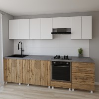 Bucătărie Smartex K4 280 White/Dark Oak (30160)