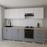 Bucătărie Smartex K4 280 White/Graphite (30158)